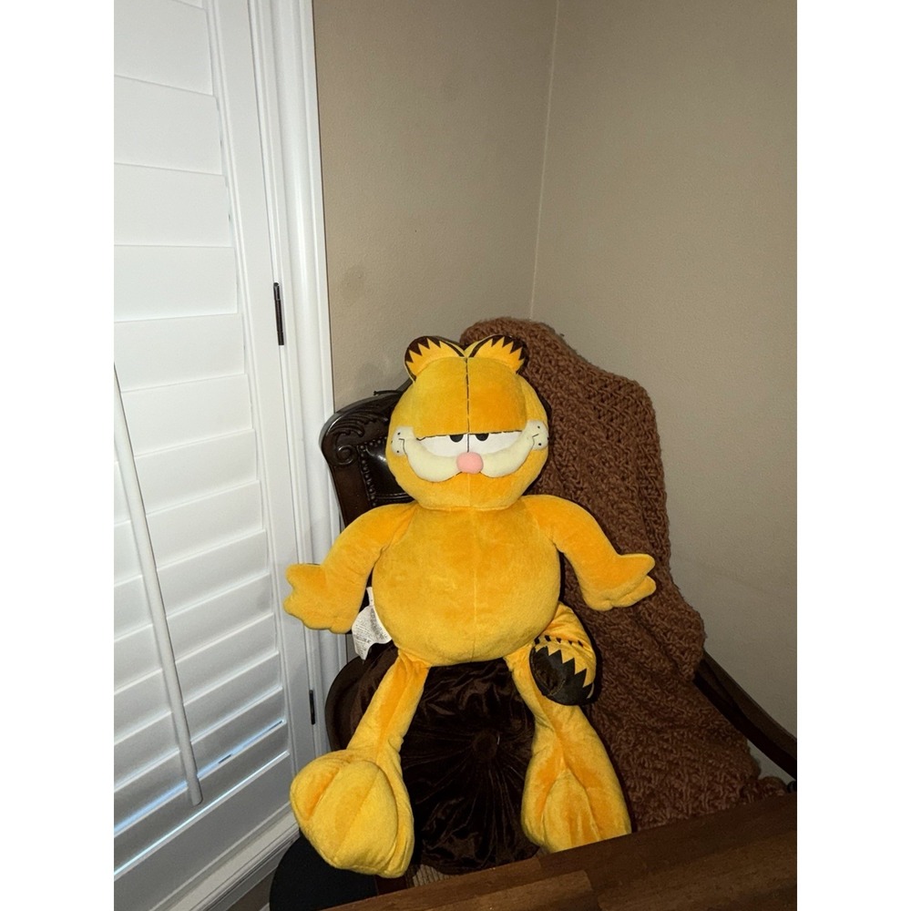 Giant VINTAGE Garfield Stuffed Animal Plush 1978, 1981 25"+ Huge Big Toy